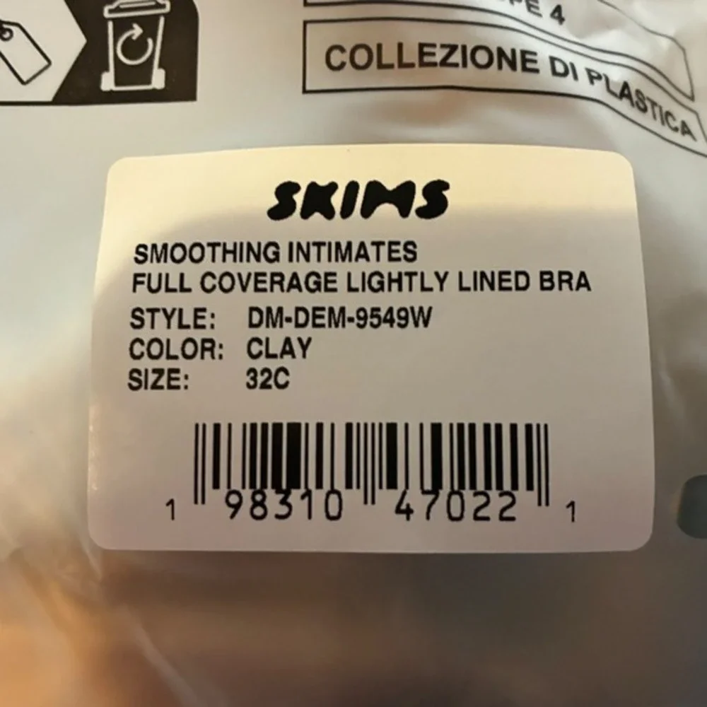 SKIMS Smoothing Intimates Full Coverage Lightly‎ Lined Bra Clay 32C NWT - Picture 2 of 7